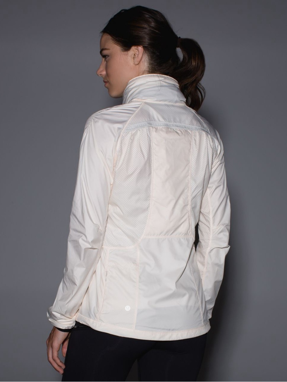 Lululemon Back Pack It Jacket Size 6 White Packable Running Windbreaker - Picture 3 of 8